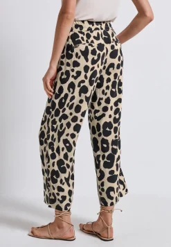 Wide Legs broek met leoprint