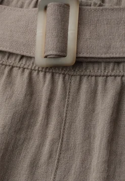 Wide Legs broek met riem in casual pasvorm