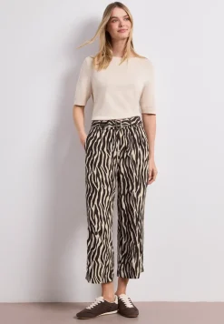 Wide Legs broek met riemdetail
