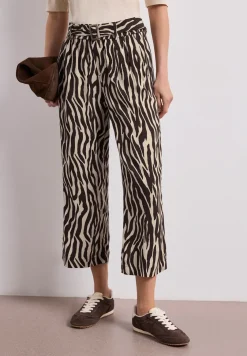 Wide Legs broek met riemdetail