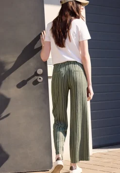 Wide Legs broek met riemdetail