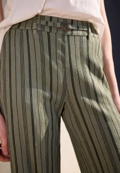 Wide Legs broek met riemdetail