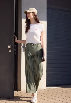Wide Legs broek met riemdetail
