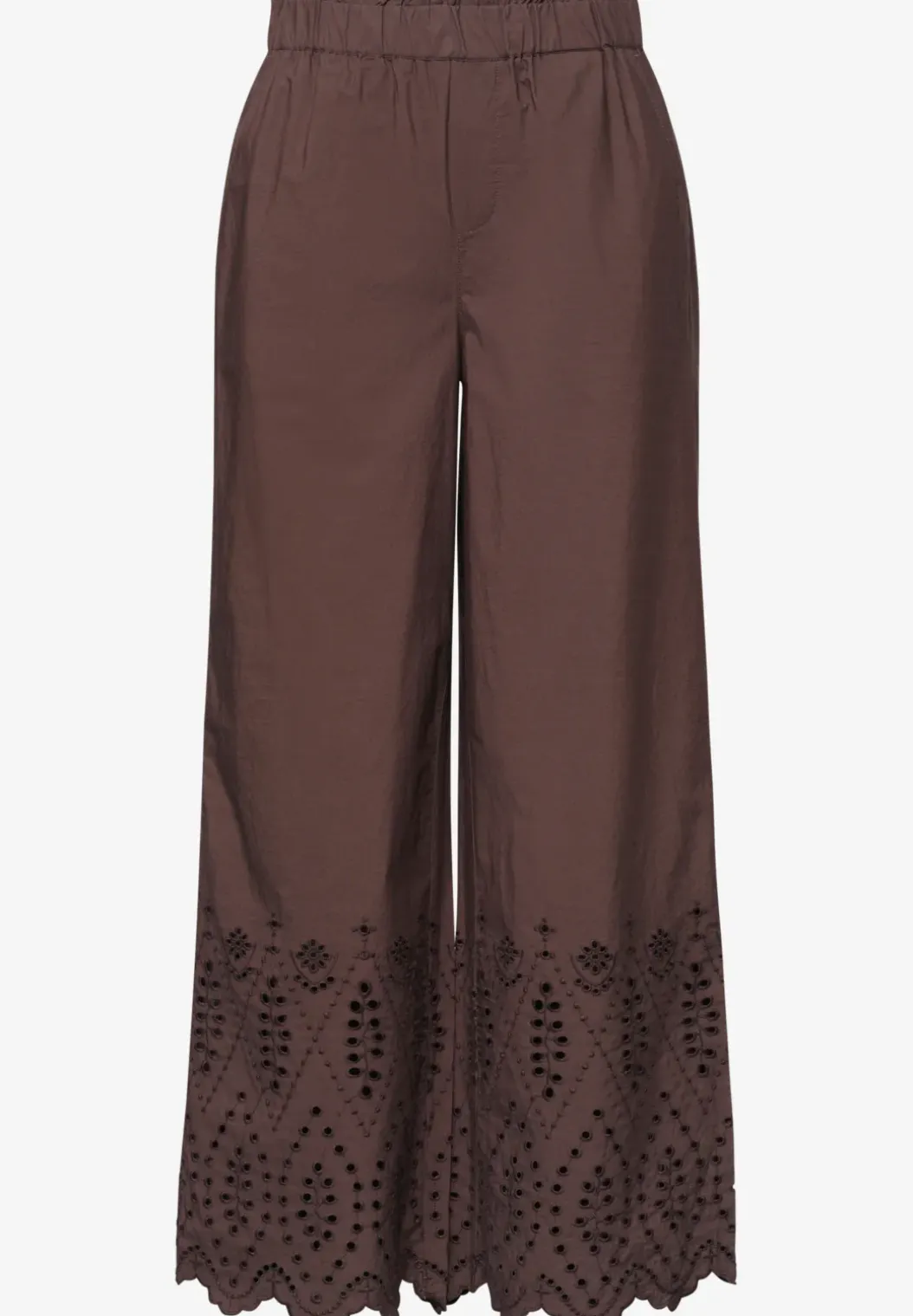 Wide Legs broek met Shiffley borduursel