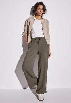 Wide Legs broek met structuur