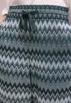 Wide Legs broek met zigzagpatroon
