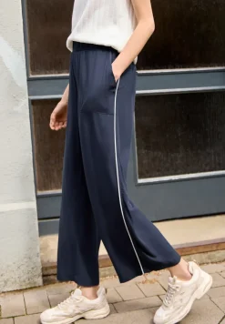 Wide Legs culottes in een Loose Fit met biezen