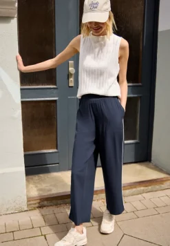 Wide Legs culottes in een Loose Fit met biezen