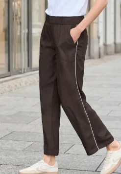 Wide Legs culottes in een Loose Fit met biezen