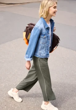 Wide Legs culottes in een Loose Fit met biezen