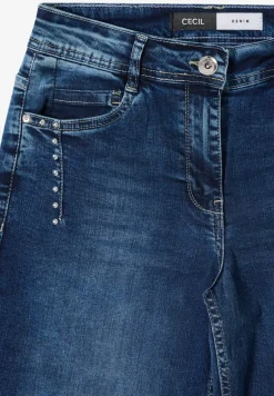 Wide Legs jeans met klinknagels