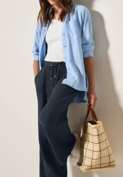 Wide Legs mousseline broek