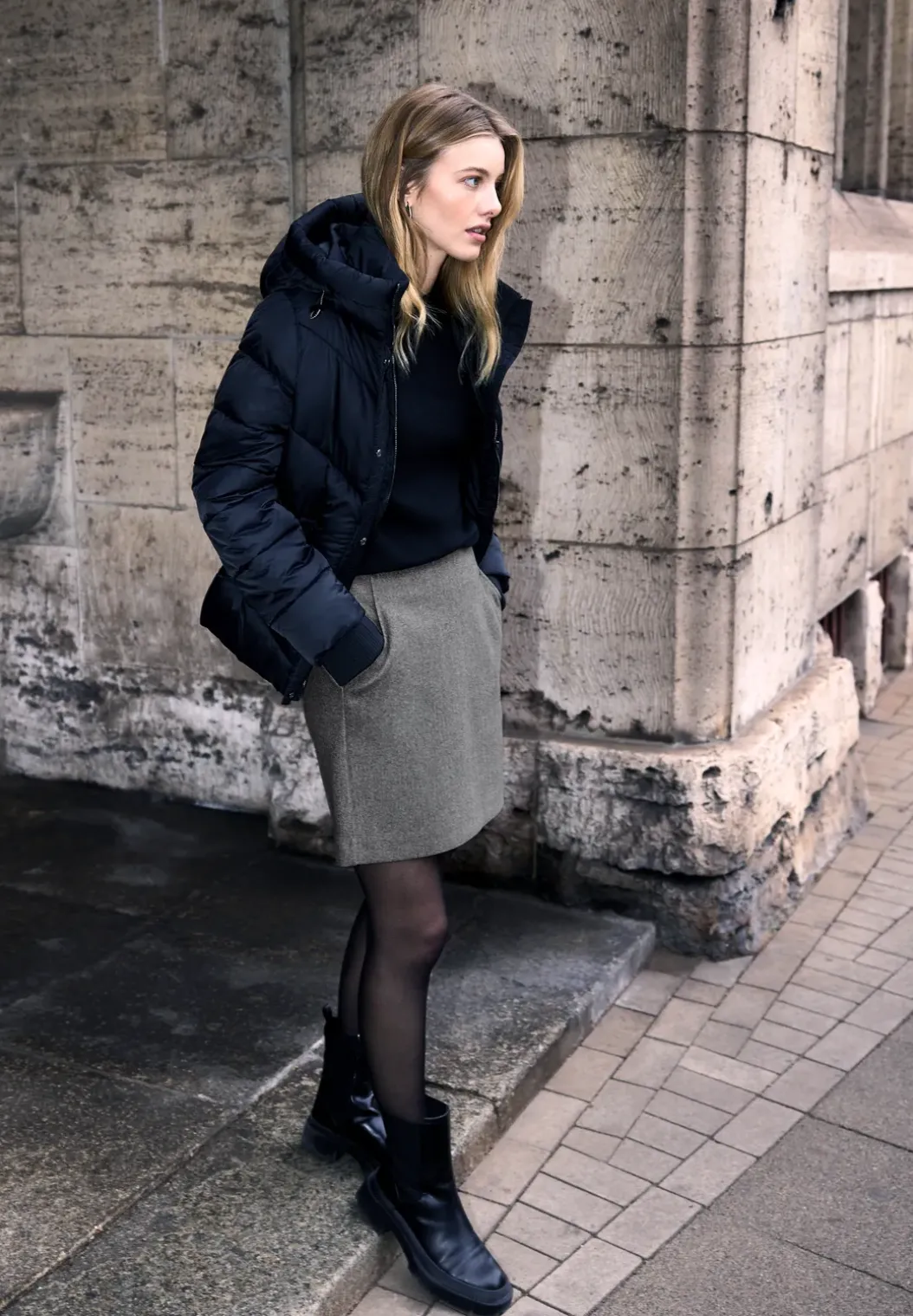 Wol-look rok