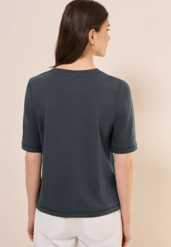 Zacht shirt met folieprint